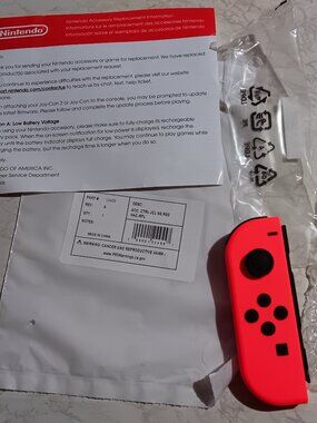 Nintendo Switch Neon Red Joy-Con Controller Nintendo Replacement